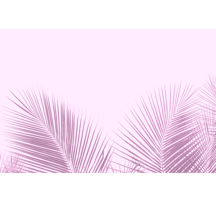 卡哇伊风格粉色棕榈叶更卷簾 - TenStickers