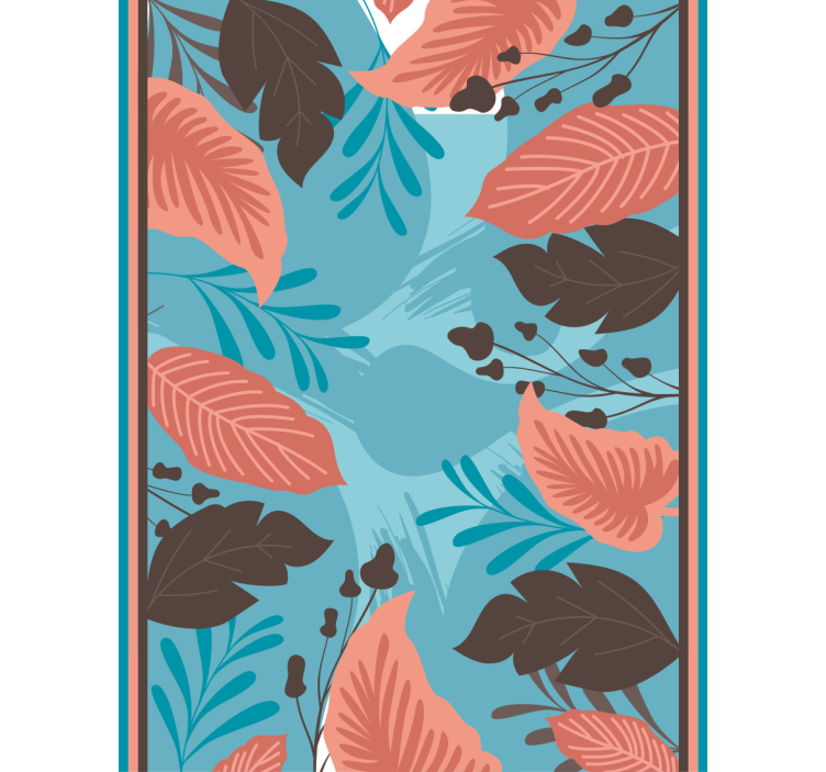 盲人花草绿叶花卉组合 - TenStickers