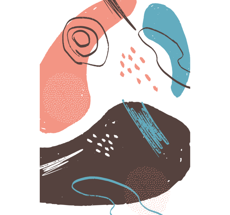 图案化的盲人与抽象形状相结合 - TenStickers