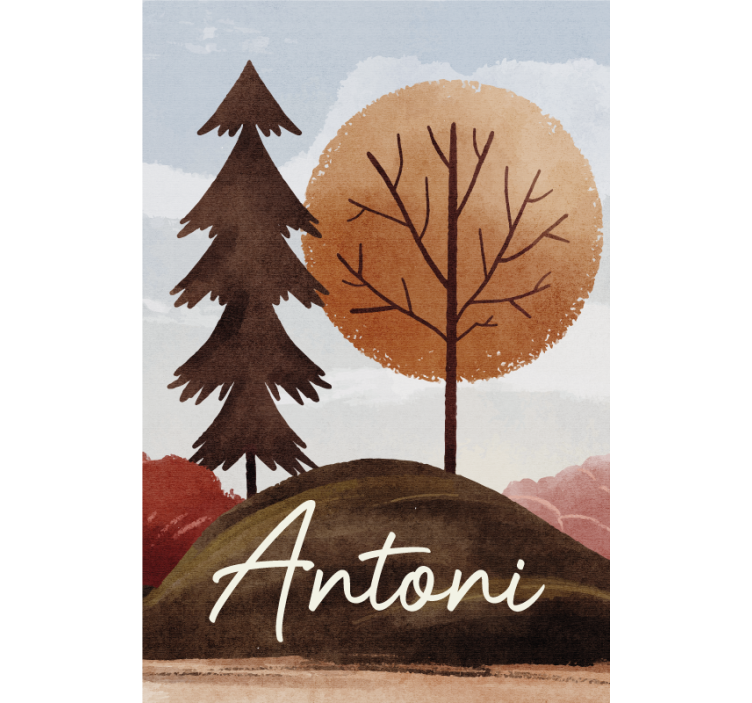 盲童北欧森林个性化名称产品 - TenStickers