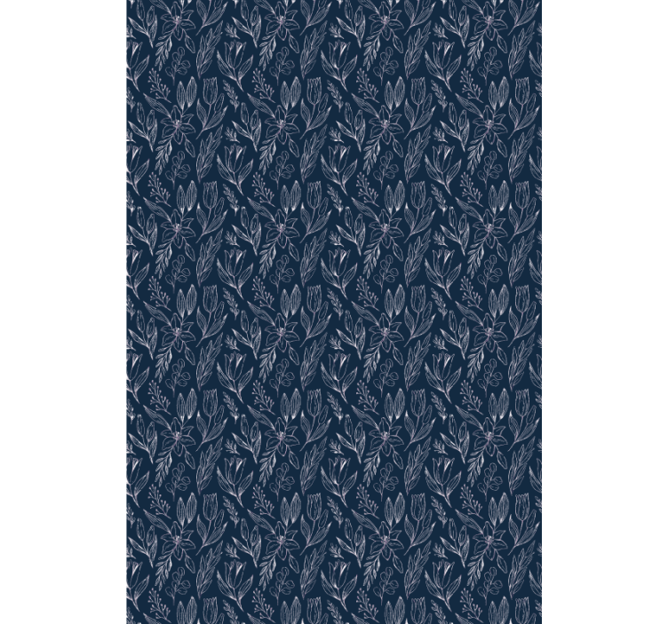 盲人花草花卉图案优雅 - TenStickers