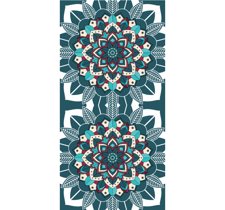 纹理和图案的盲人优雅蓝色瓷砖 - TenStickers