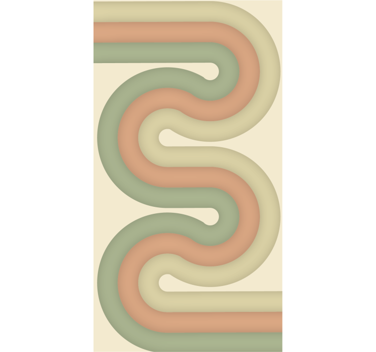 盲人客厅设计采用曲线图案设计 - TenStickers