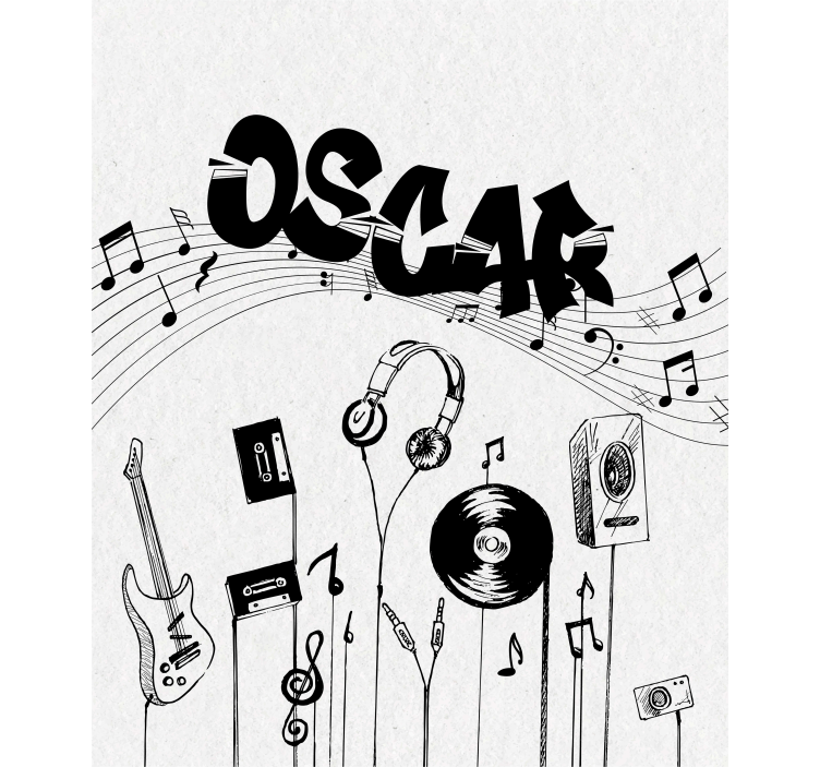 音乐个性化定制印花窗帘 - TenStickers