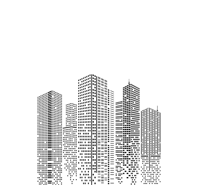 天际线办公室原来百叶窗 - TenStickers