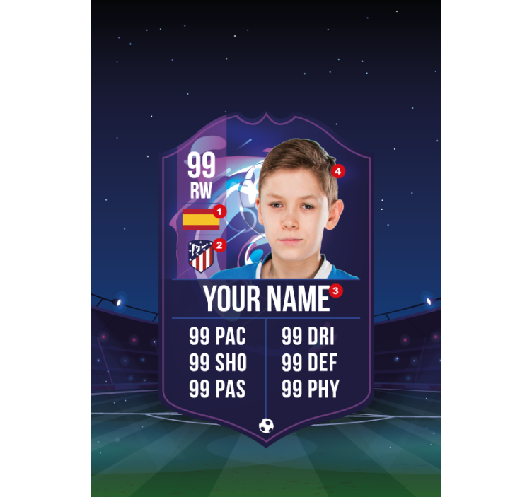 卷簾童 足球运动员卡 - TenStickers