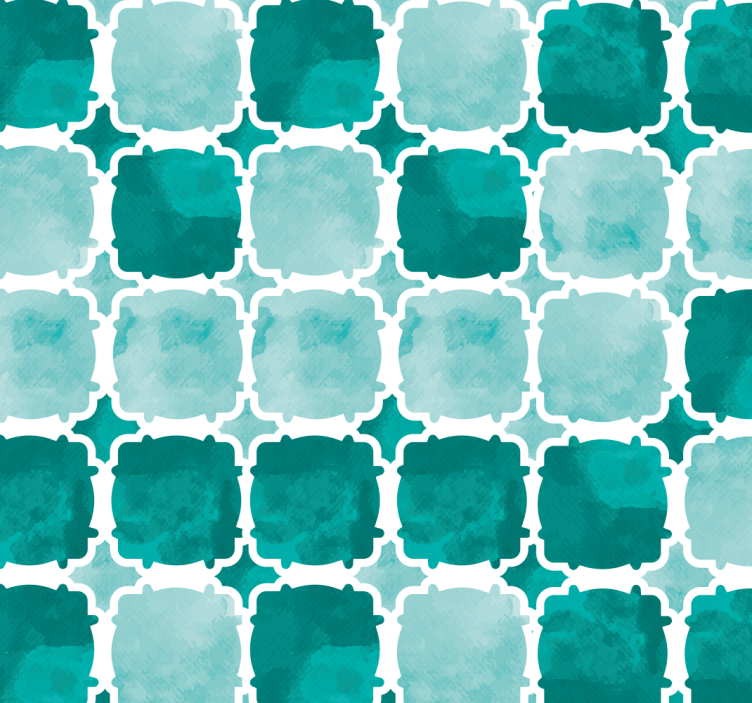 卷簾客厅设计 水彩瓷砖 - TenStickers