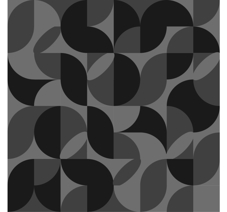 卷簾客厅设计 复古黑色形状 - TenStickers