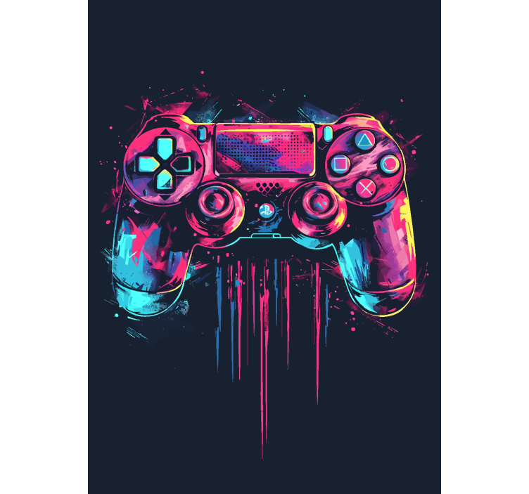 极客卷簾 蓝色和粉色控制 - TenStickers