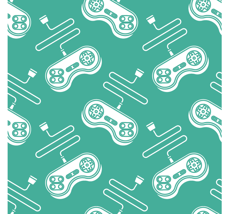 极客卷簾 复古白色控制图案 - TenStickers