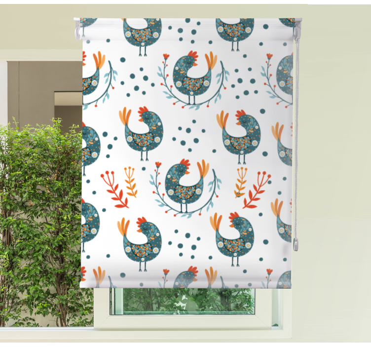 盲人宠物蓝色羽毛鸡 - TenStickers