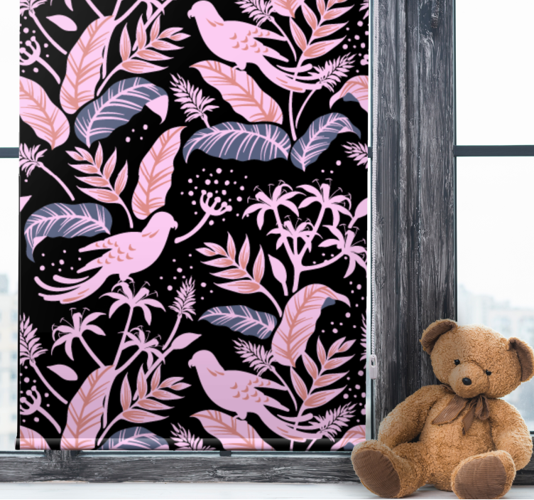 有更多动物的盲人热带鸟类图案 - TenStickers