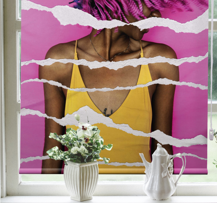 图案化的盲人撕纸效果 - TenStickers