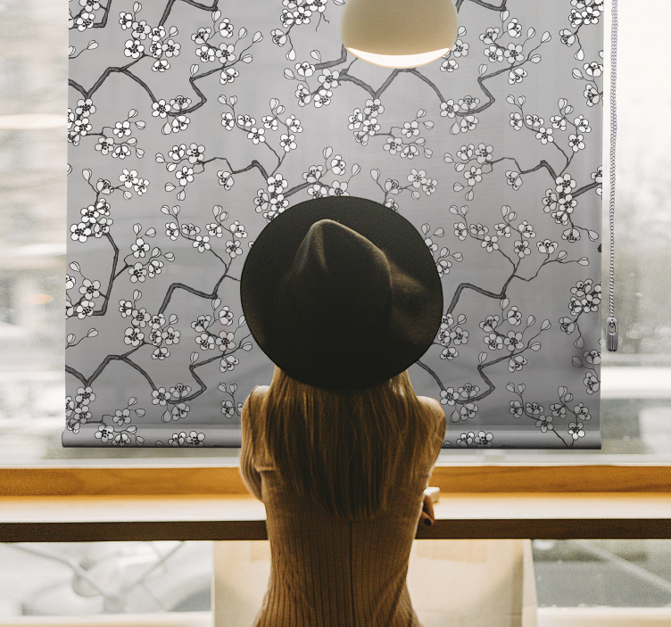 黑树枝树卷簾 - TenStickers