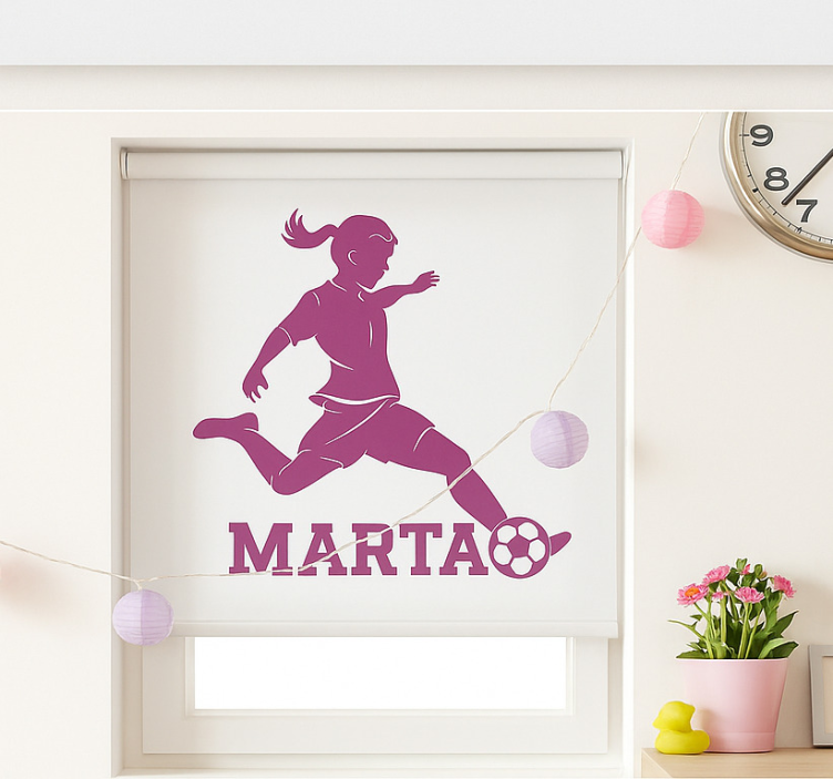 盲童 女孩足球运动员 - TenStickers