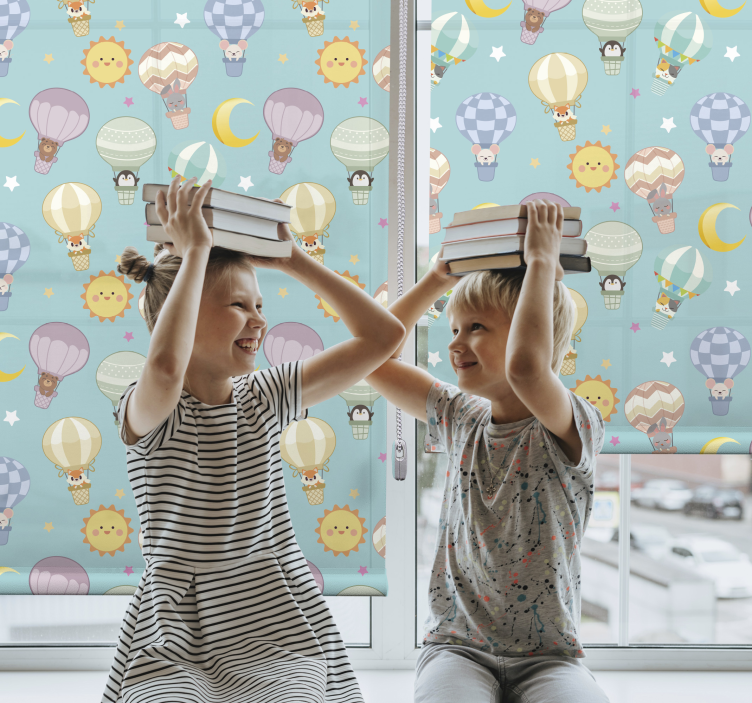 盲童热气球与太阳 - TenStickers