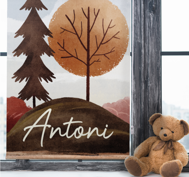 盲童北欧森林个性化名称产品 - TenStickers