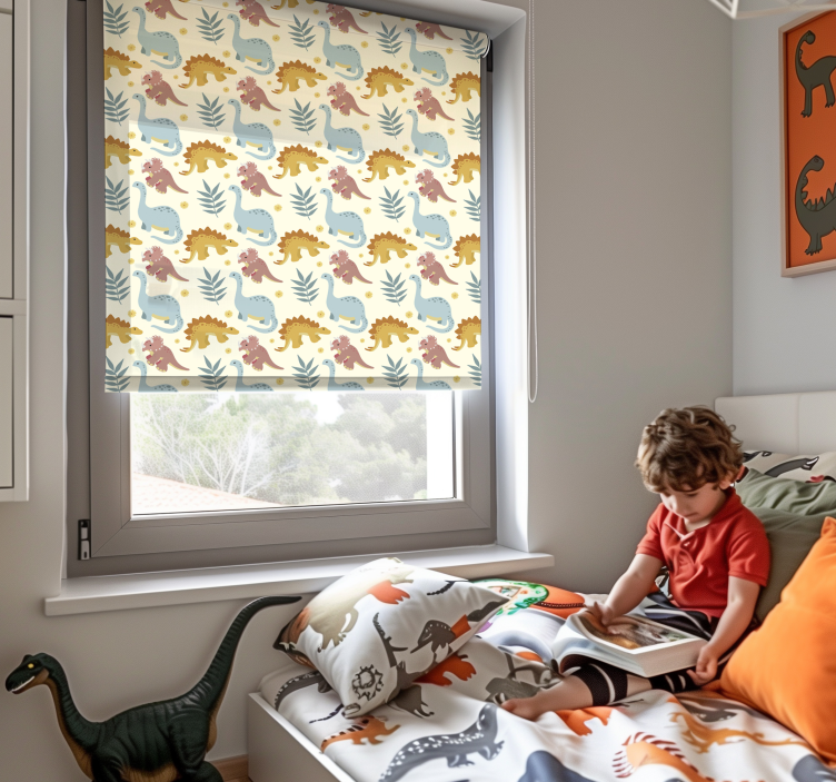 卷簾与恐龙 简约风格 - TenStickers