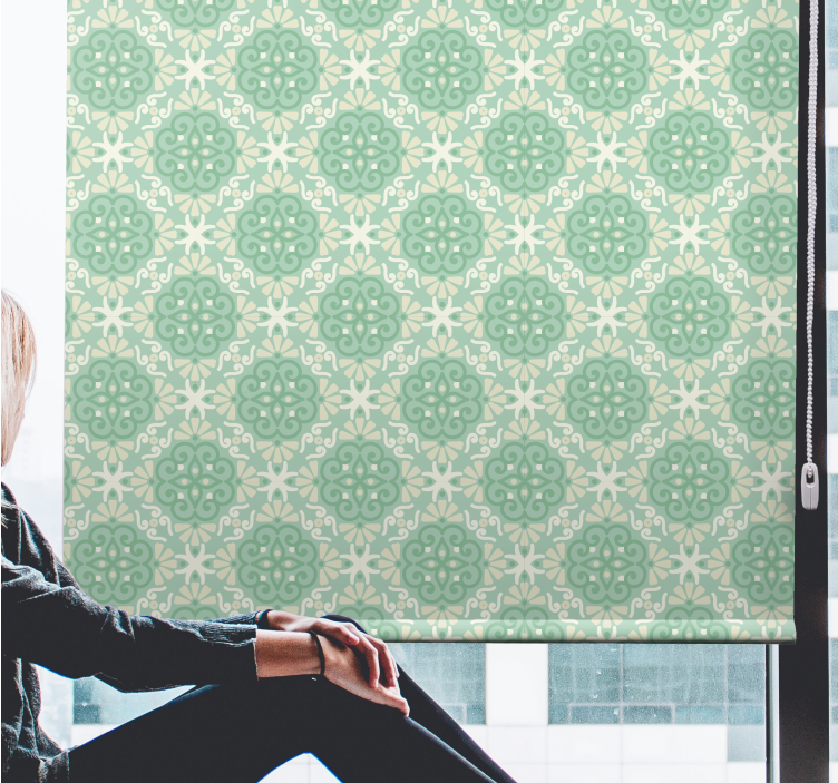 盲人加花草，精美植物图案 - TenStickers