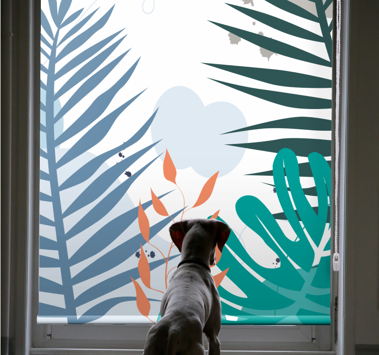 盲人花草热带大叶植物 - TenStickers