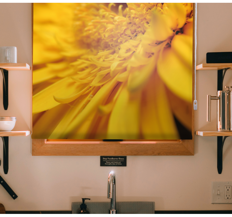 盲人花草黄色特写 - TenStickers