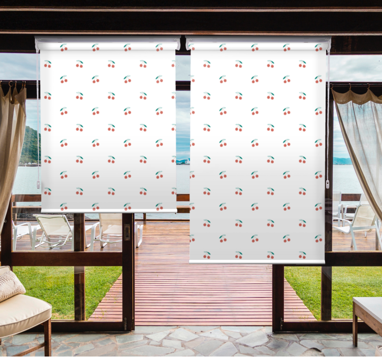 盲目的水果和蔬菜樱桃图案设计 - TenStickers