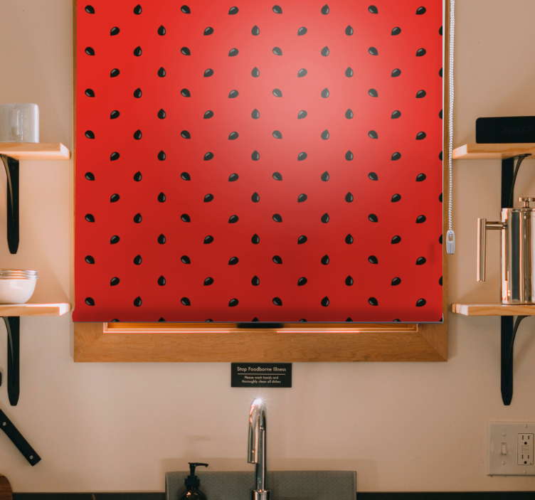 盲目的水果和蔬菜红色草莓图案 - TenStickers