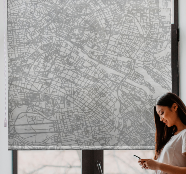 原有的盲人城市地图轮廓 - TenStickers