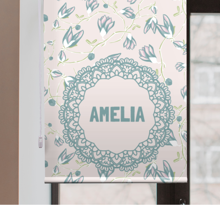 盲人青少年精致花卉图案名称 - TenStickers