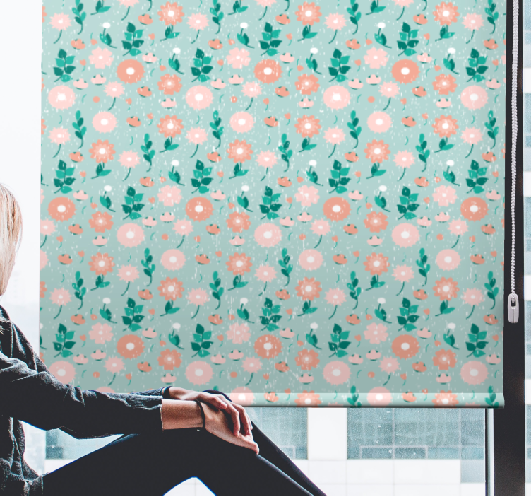 盲人青少年桃色花朵 - TenStickers