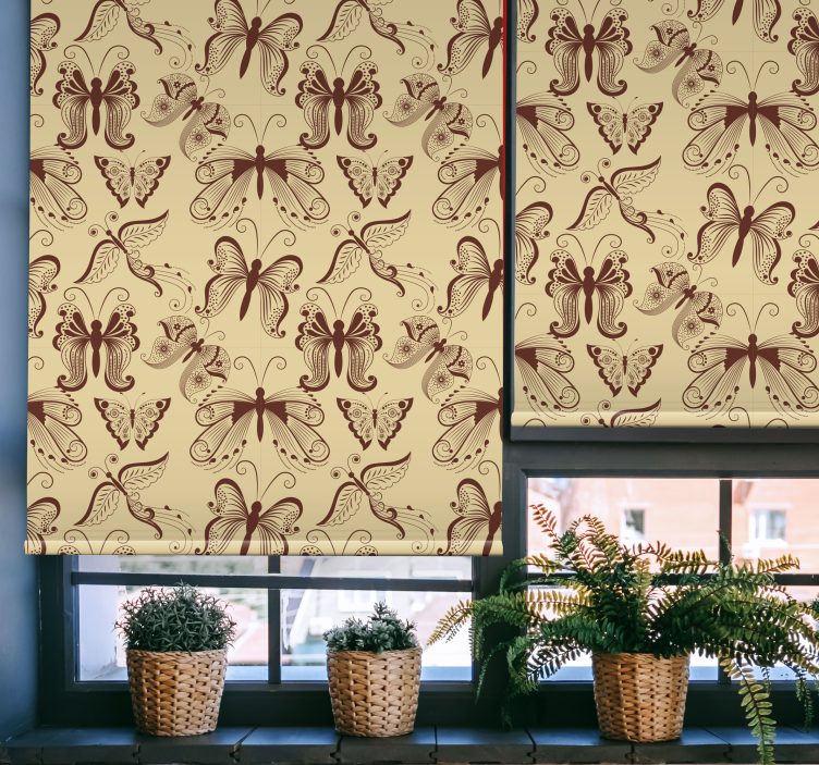 蝶形卷簾道 复杂的蝴蝶图案 - TenStickers