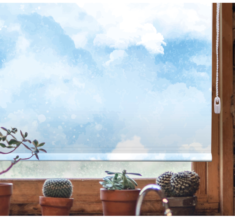 云雾缭绕的盲人柔和蓝色设计 - TenStickers