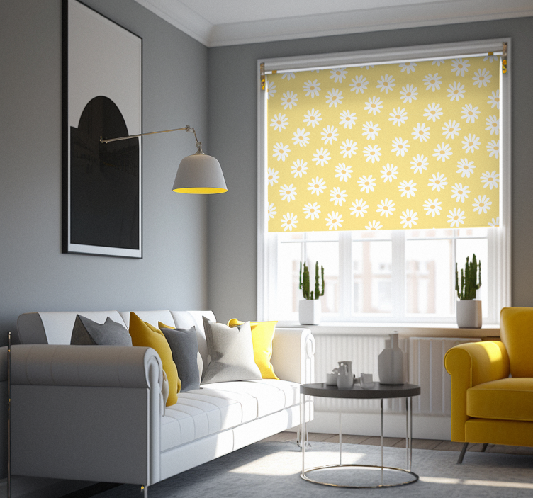 现代卷簾婴儿雏菊花 - TenStickers