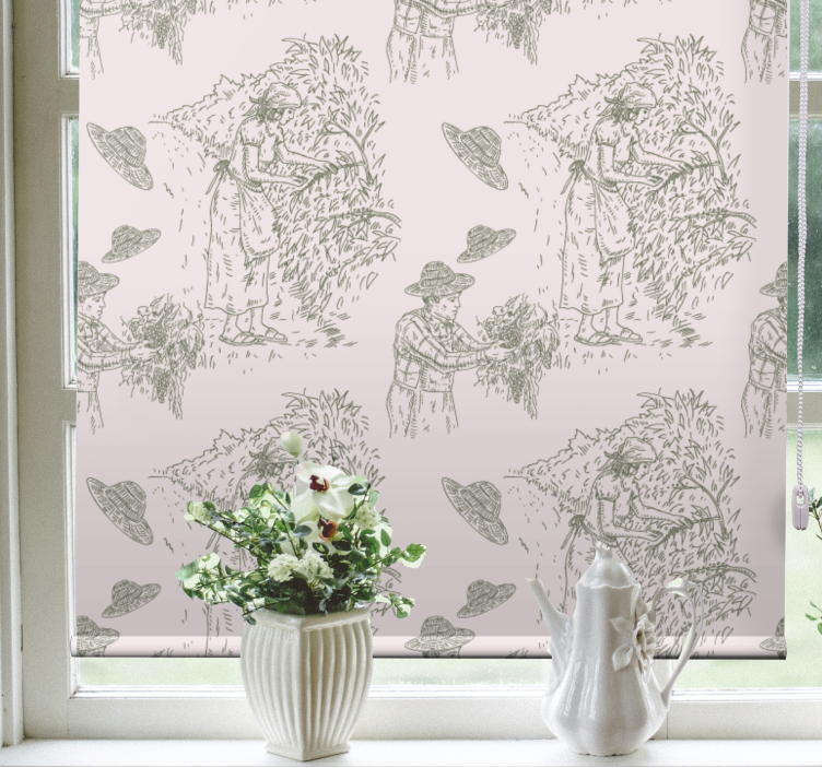 优雅的盲人复古收获场景 - TenStickers