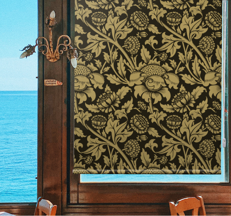 花卉盲道经典米色图案 - TenStickers