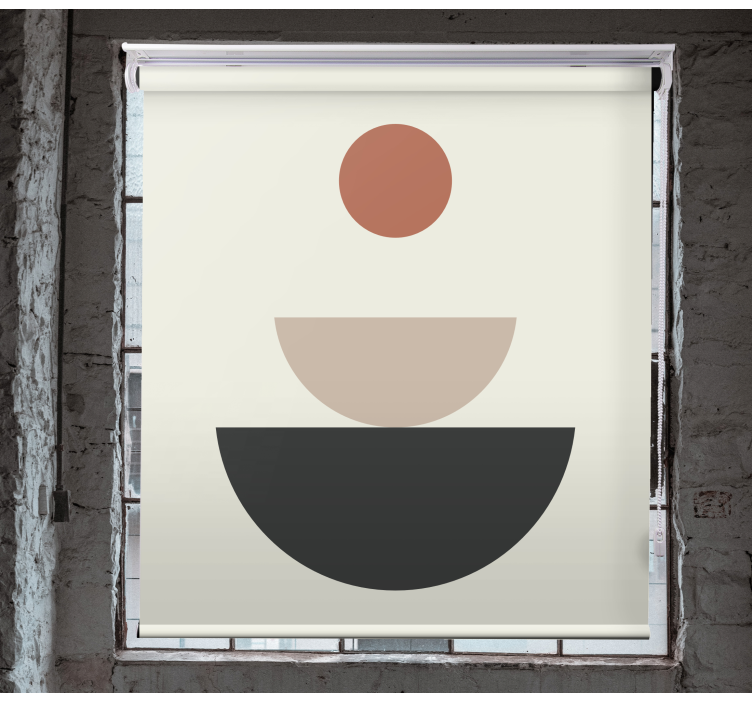 喷泉抽象几何艺术卷簾绘画 - TenStickers