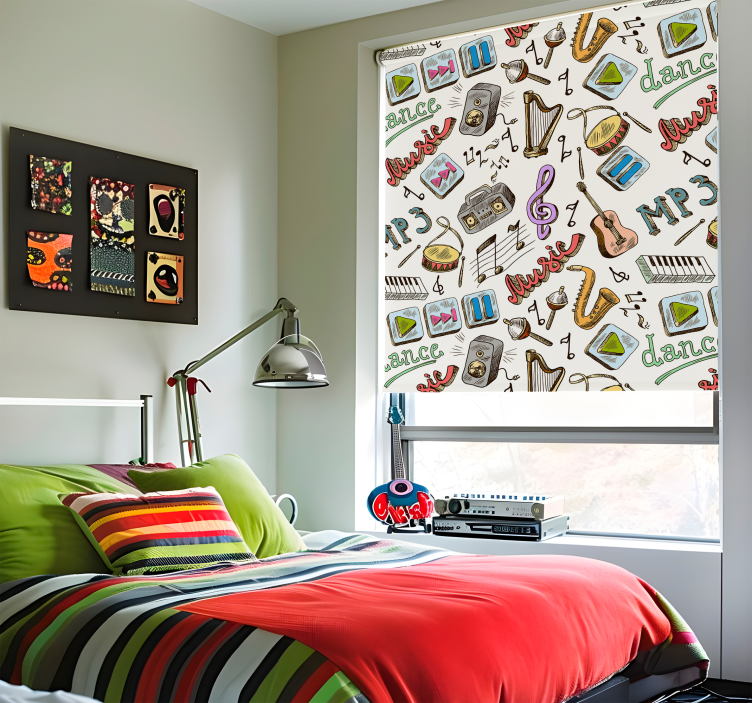 有趣的卷簾 音乐模式 - TenStickers