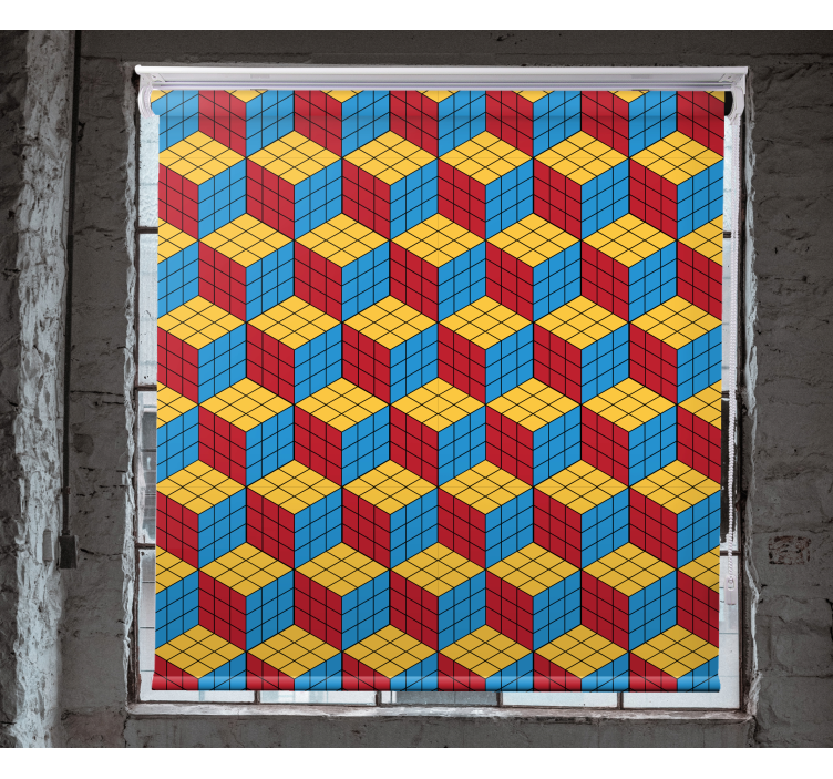 极客盲多彩立方体图案 - TenStickers