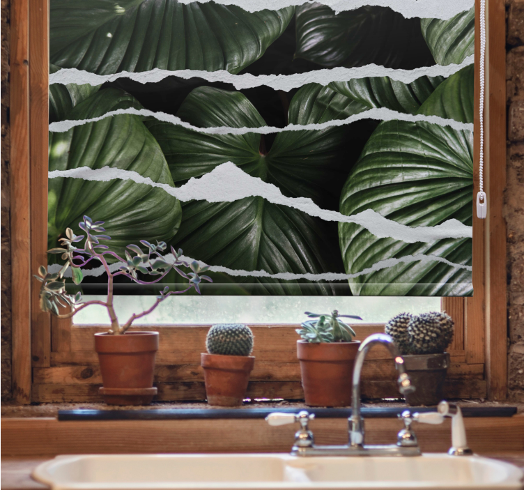 盲人厨房撕裂叶片图案 - TenStickers