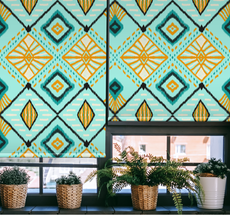 盲人客厅设计几何钻石图案 - TenStickers