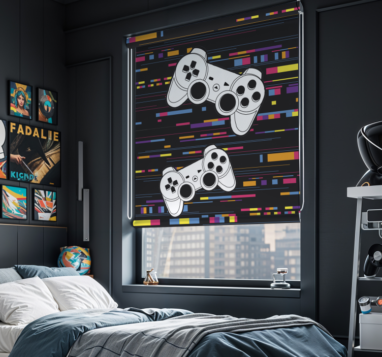 多色远程控制台极客卷簾 - TenStickers