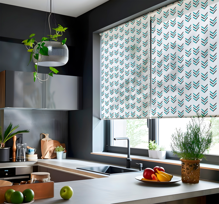 斯堪的纳维亚/北欧卷簾 蓝色箭头 - TenStickers