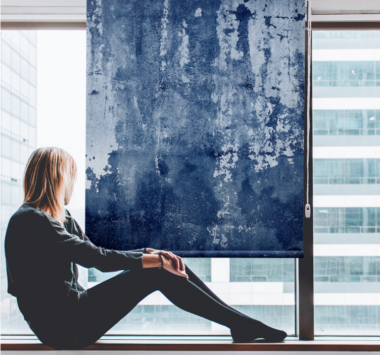 纹理和图案的盲人，破旧蓝色表面 - TenStickers