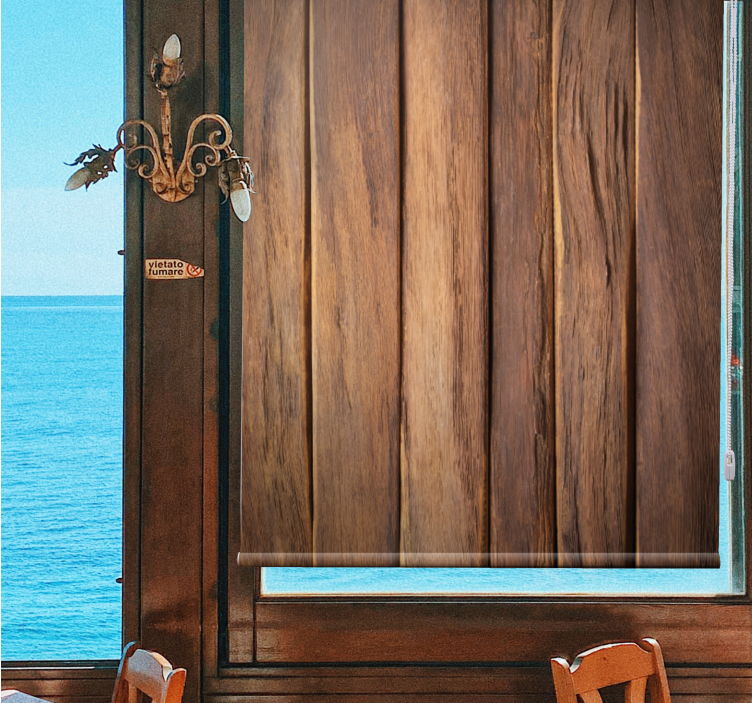 纹理和图案的盲人木纹面板 - TenStickers