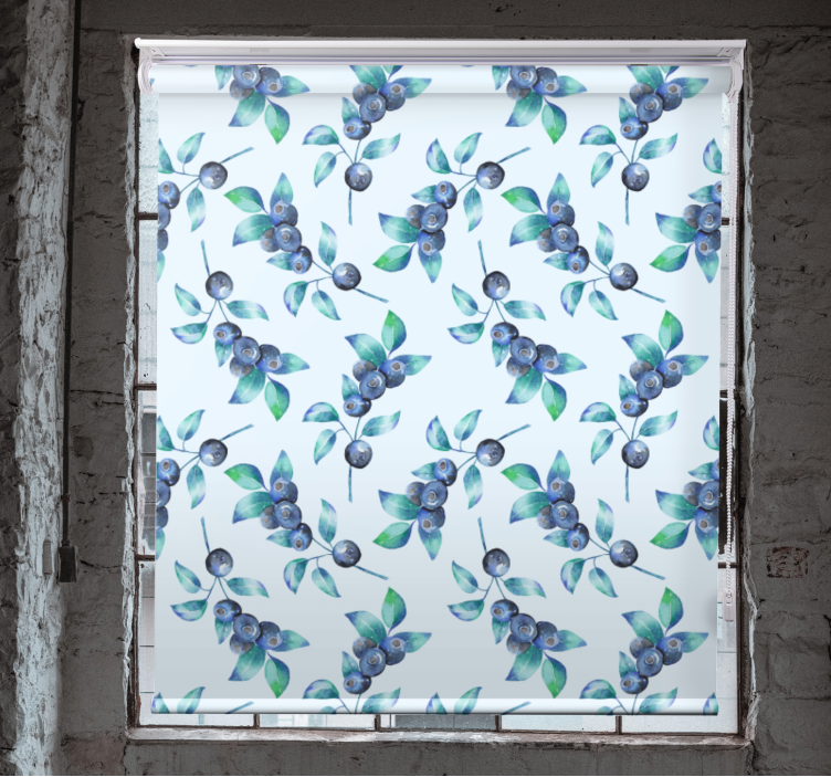 一套蓝色浆果水果和蔬菜卷簾 - TenStickers