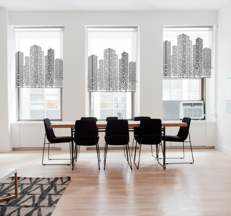 天际线办公室原来百叶窗 - TenStickers