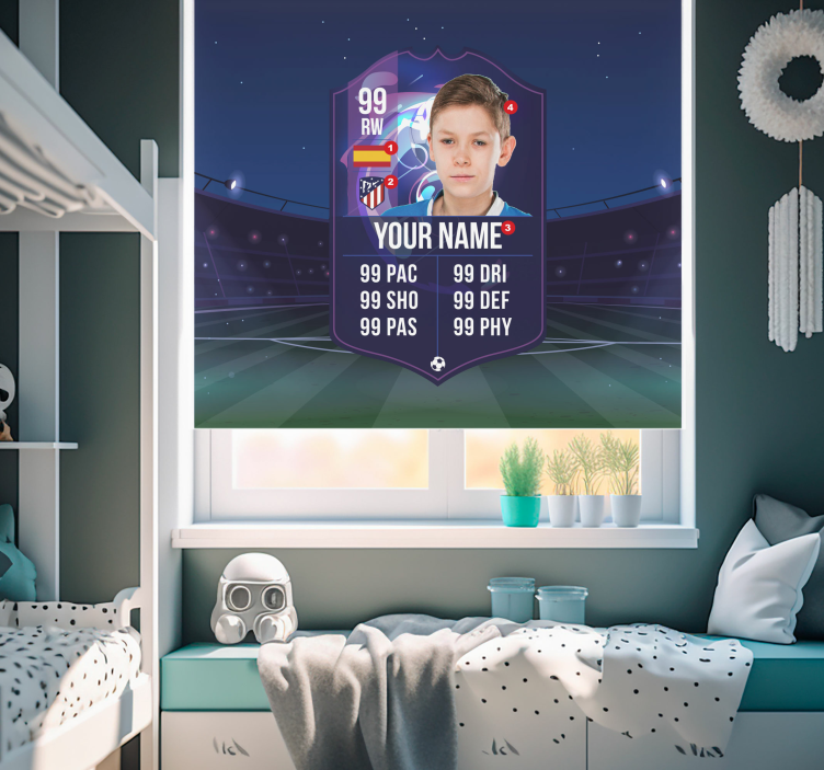 卷簾童 足球运动员卡 - TenStickers