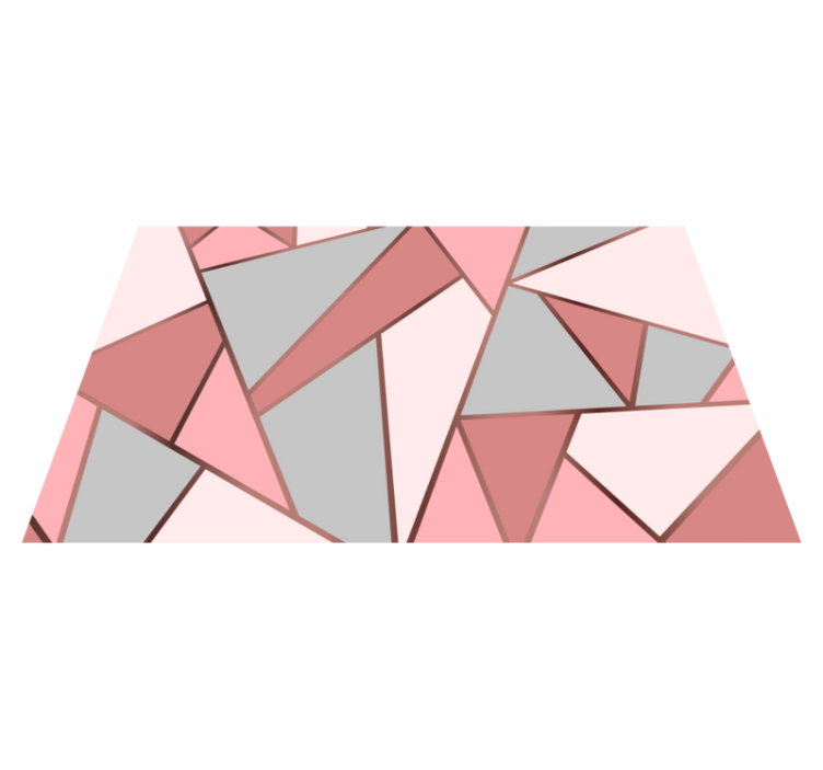 粉色花纹和金色线条原始餐垫 - TenStickers