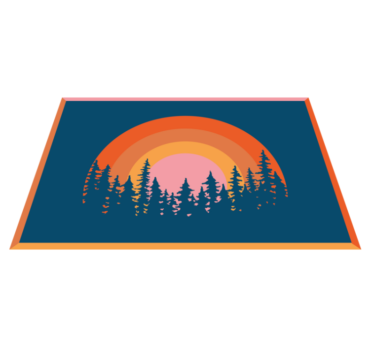 乙烯基餐垫原版 鲜艳彩虹风景 - TenStickers