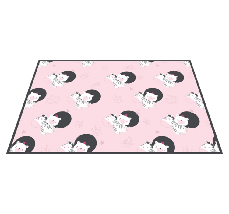 乙烯基儿童餐垫可爱斑马插图 - TenStickers